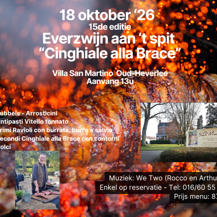 Everzwijn aan 't spit "Cinghiale alla Brace"